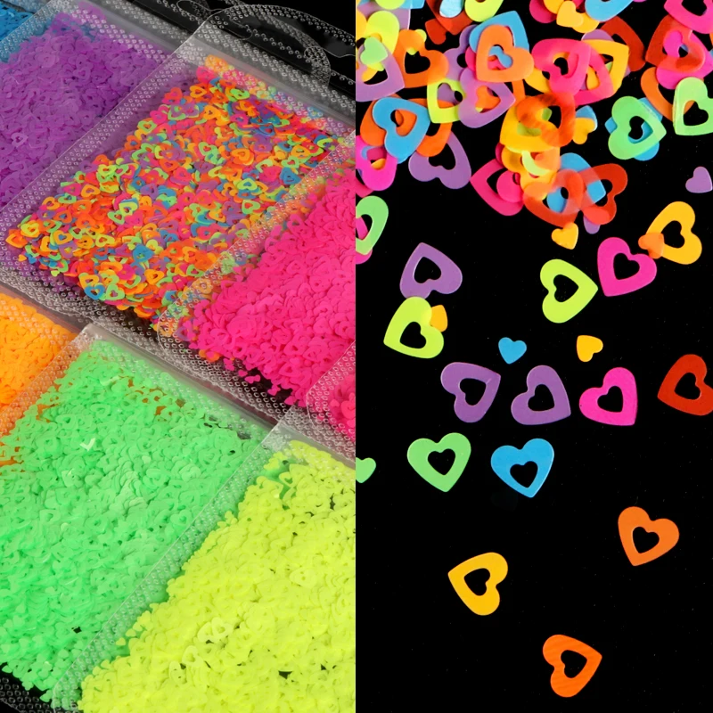 10 упаковок неоновые цветные хлопья блестка для ногтей украшения 3D Полые кусочки сердца аксессуары для маникюра инструмент для DIY дизайн ног...
10 упаковок неоновые цветные хлопья блестка для ногтей украшения 3D Полые кусочки сердца аксессуары для маникюра инструмент для DIY дизайн ног...