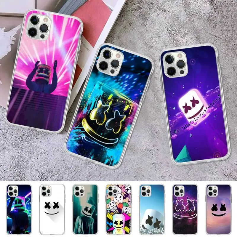 

DJ marshmallow Phone Case for iPhone 11 12 13 mini pro XS MAX 8 7 6 6S Plus X 5S SE 2020 XR case