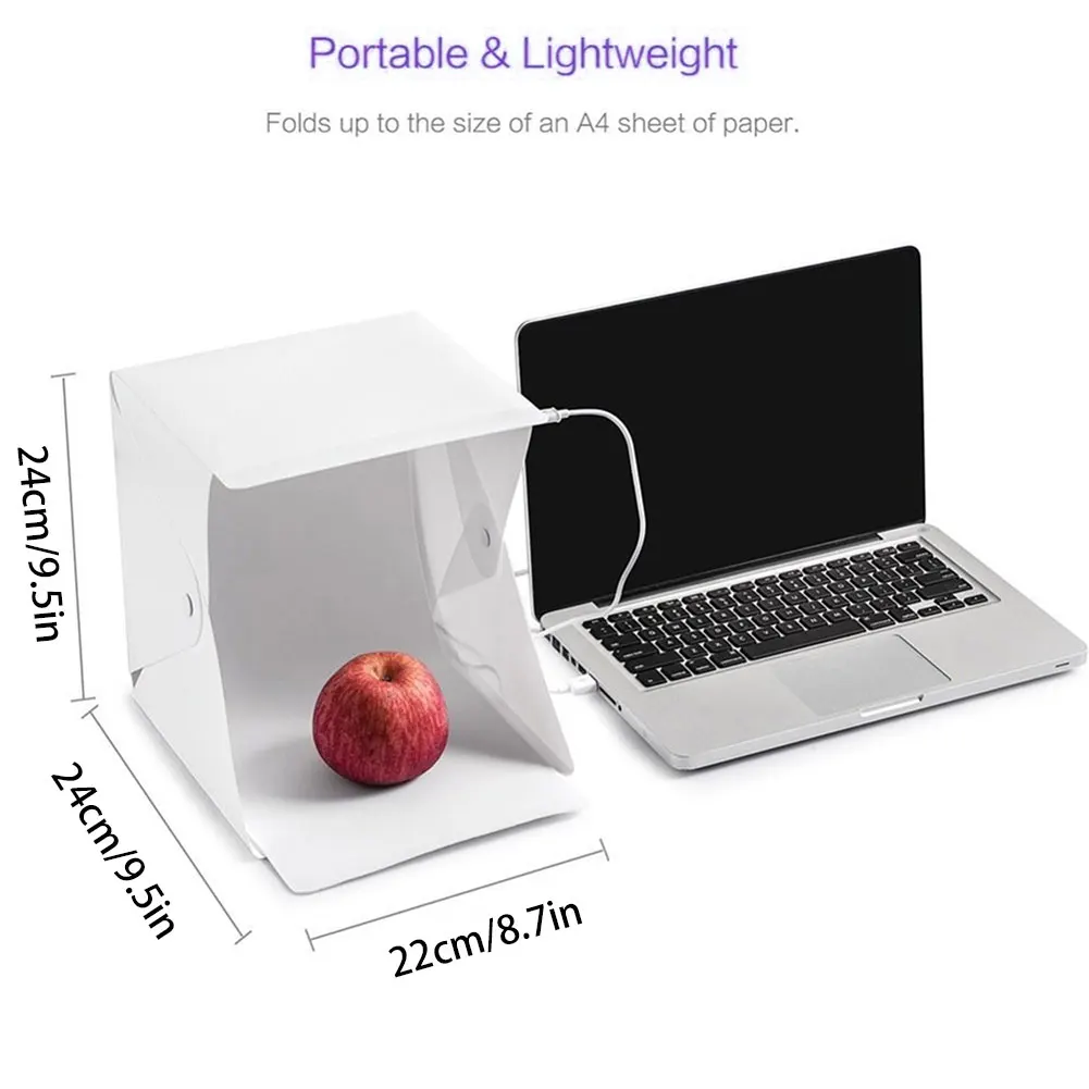 Photo Studio Light Box Foldable Mini Photo Light Tent With LED 6 Color Background Tabletop Photography Soft Shooting Ring Light
Photo Studio Light Box Foldable Mini Photo Light Tent With LED 6 Color Background Tabletop Photography Soft Shooting Ring Light