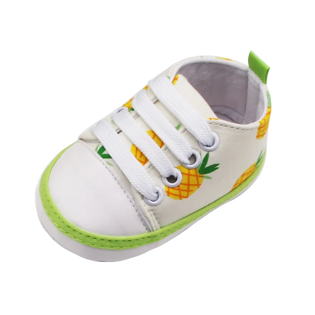Фото Обувь для новорожденных девочек с рисунком ананаса тонкие туфли на мягкой