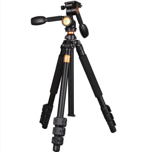 Professional compact aluminum stand pan handle DSLR video digital camera tripod for mobile phone phorography live program
Professional compact aluminum stand pan handle DSLR video digital camera tripod for mobile phone phorography live program