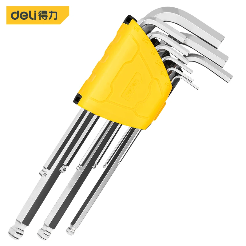 Deli3092 British Hexagon Allen Key Wrench Tools Chrome Ball End Multifunction Anti-rust Spanner Screwdriver Repair Bicycle Kit
Deli3092 British Hexagon Allen Key Wrench Tools Chrome Ball End Multifunction Anti-rust Spanner Screwdriver Repair Bicycle Kit