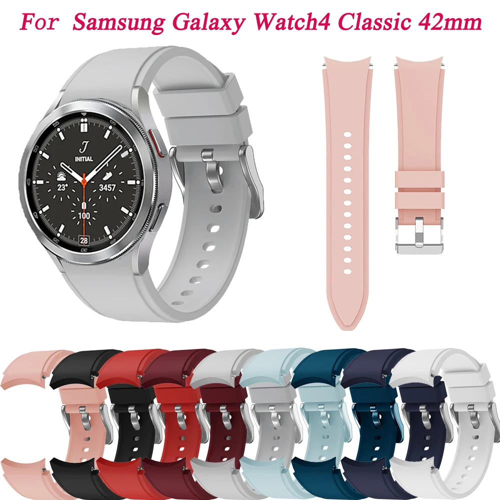 Silicone Strap For Samsung Galaxy Watch4 40 44mm/Classic 42 46mm Bracelet 20mm Smart Bands Watch 4 Correa Wristband Accessories
Silicone Strap For Samsung Galaxy Watch4 40 44mm/Classic 42 46mm Bracelet 20mm Smart Bands Watch 4 Correa Wristband Accessories