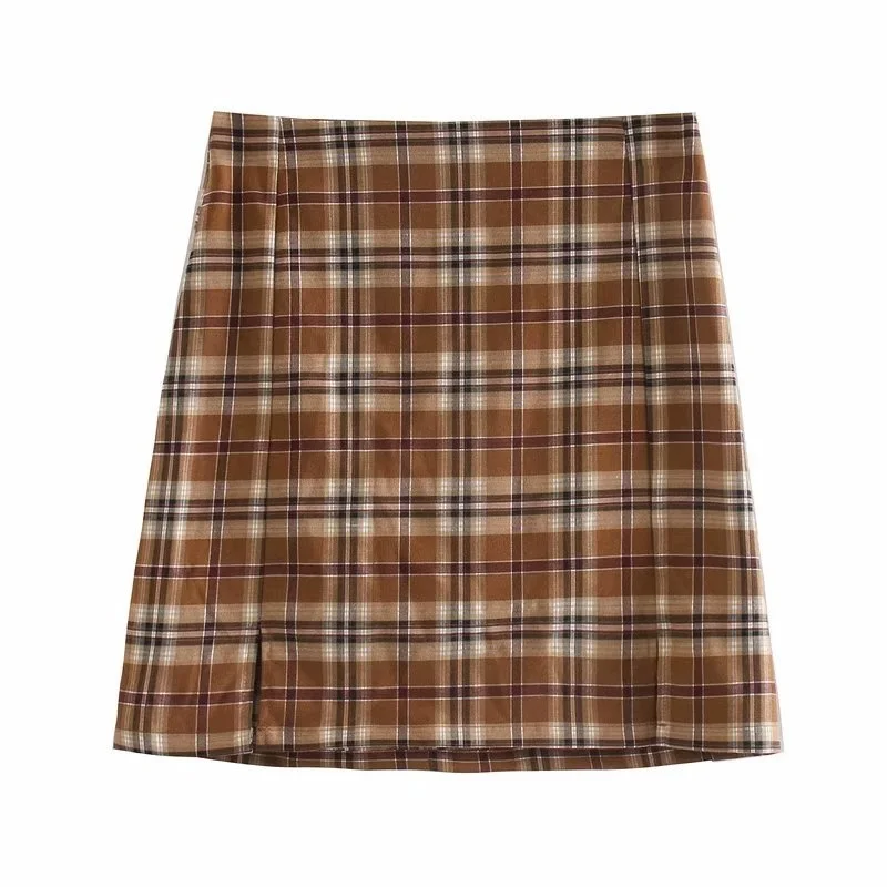 Slim Girls Chic Brown Plaid Mini Skirts 2021 Summer Fashion Ladies High Waist Skirt Vintage Women Sweet Boho Skirts Cute Female
Slim Girls Chic Brown Plaid Mini Skirts 2021 Summer Fashion Ladies High Waist Skirt Vintage Women Sweet Boho Skirts Cute Female