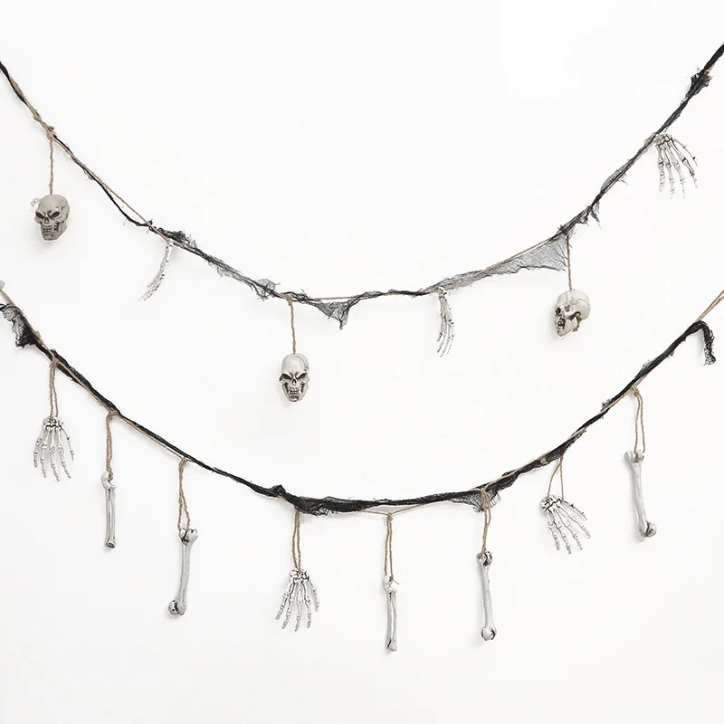 1.7m Halloween Skull Garland Decoration Terror Skull Hand Bone Hanging String Ghost Banner Garland Halloween Party Supplies 2020
1.7m Halloween Skull Garland Decoration Terror Skull Hand Bone Hanging String Ghost Banner Garland Halloween Party Supplies 2020