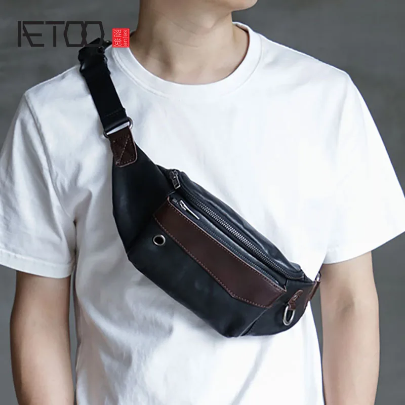 AETOO Leather sports chest bag, men's personality diagonal bag, the first layer of cowhide all-match men's bag
AETOO Leather sports chest bag, men's personality diagonal bag, the first layer of cowhide all-match men's bag