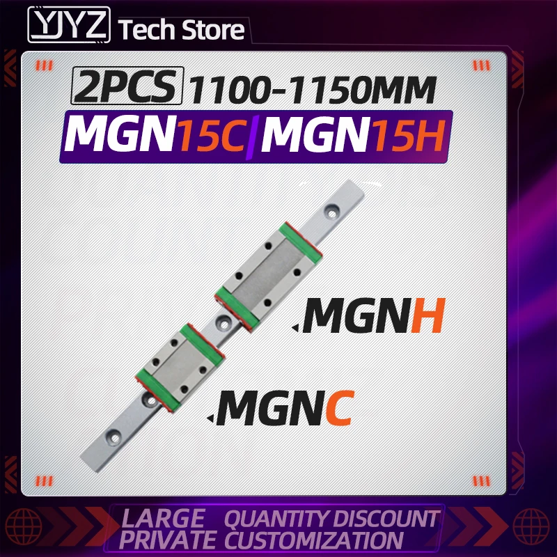 MGN15 CNC part L= 1100mm or 1150mm miniature linear rail slide 1pcs MGN15 linear guide+ 2pcs MGN15C MGN15H carriage
MGN15 CNC part L= 1100mm or 1150mm miniature linear rail slide 1pcs MGN15 linear guide+ 2pcs MGN15C MGN15H carriage
