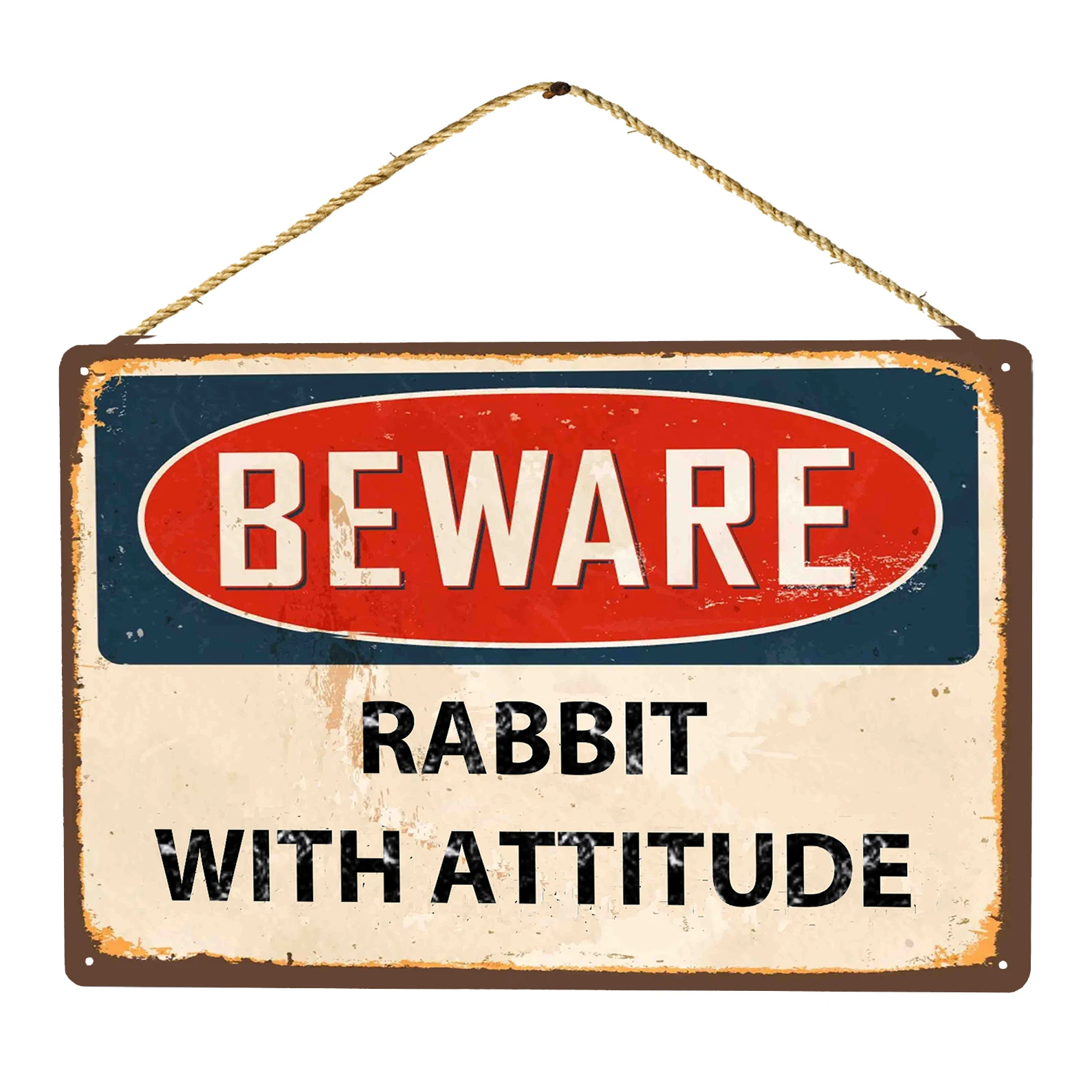 Beware Rabbit With Attitude Sign Warning sign Vintage Style Home Wall Tin Sign Plaque Poster Wall Decor Art Shabby Chic Gift
Beware Rabbit With Attitude Sign Warning sign Vintage Style Home Wall Tin Sign Plaque Poster Wall Decor Art Shabby Chic Gift