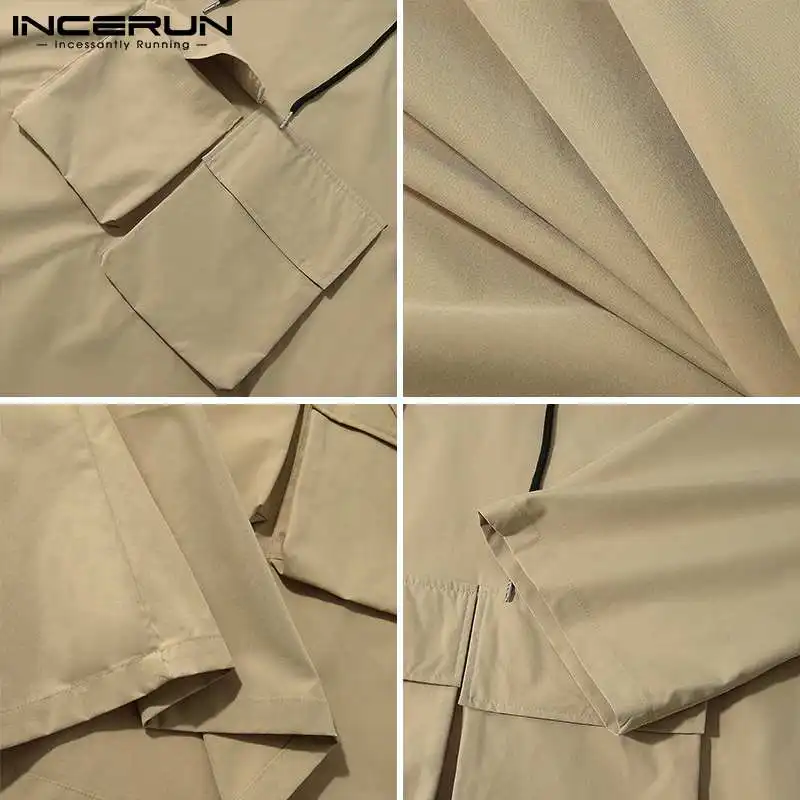 2021 Fashion Men Sets Hooded Half Sleeve Multi Pockets Sweatshirts Shorts Streetwear Solid Color Casual Men Cargo Suits INCERUN
2021 Fashion Men Sets Hooded Half Sleeve Multi Pockets Sweatshirts Shorts Streetwear Solid Color Casual Men Cargo Suits INCERUN