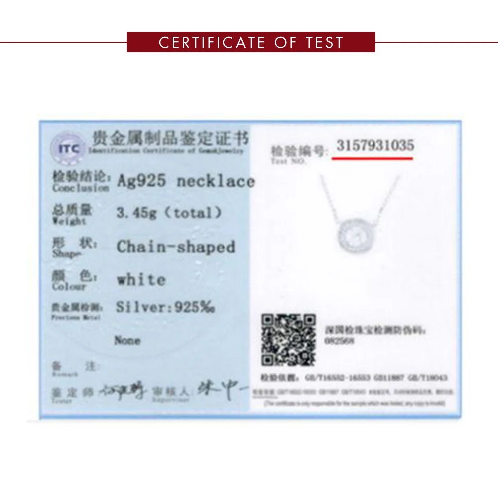INALIS 925 Sterling Silver Necklace Simple Style Fine Zircon Round Pendant Necklaces For Women Girl Female Jewelry Wedding Gift
INALIS 925 Sterling Silver Necklace Simple Style Fine Zircon Round Pendant Necklaces For Women Girl Female Jewelry Wedding Gift
