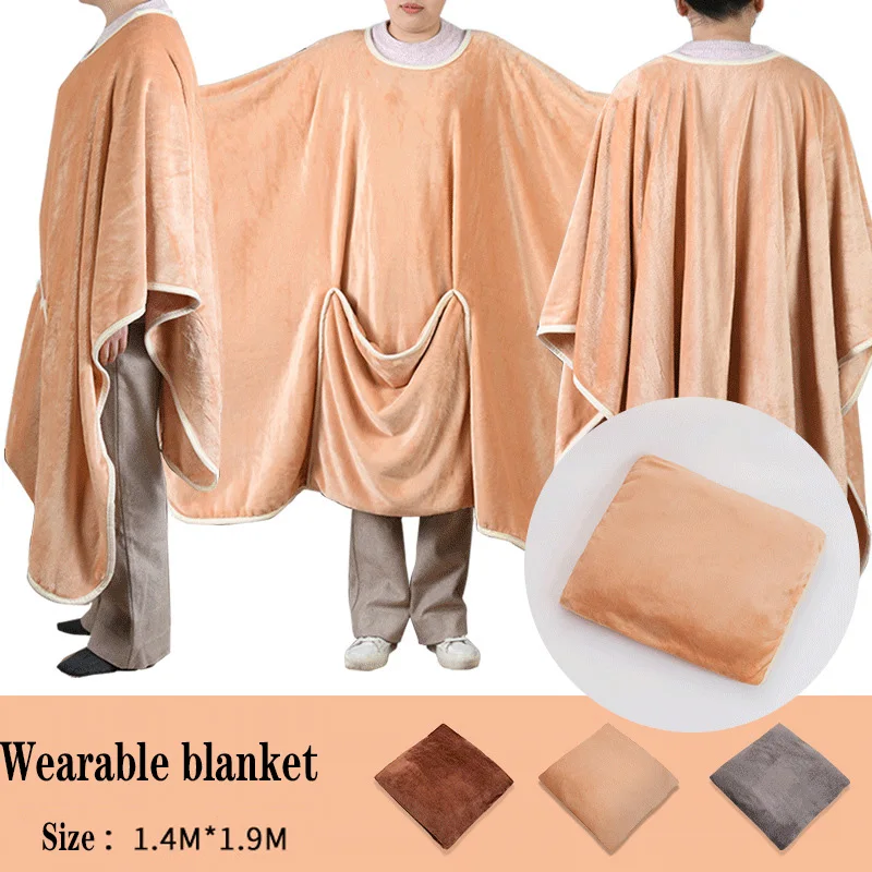 Fleece Wearable Blanket Cloak Winter Soft Warm Weighted Lazy Blanket Adult Thick Plush Sofa TV Blanket Shawl
Fleece Wearable Blanket Cloak Winter Soft Warm Weighted Lazy Blanket Adult Thick Plush Sofa TV Blanket Shawl