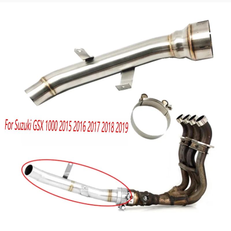 Для Suzuki GSX-S1000 S1000F GSXS1000 GSXS1000F 2015 2016 2017 2018 2019 из нержавеющей стали для выхлопной системы мотоцикла, Соединительная труба 
Для Suzuki GSX-S1000 S1000F GSXS1000 GSXS1000F 2015 2016 2017 2018 2019 из нержавеющей стали для выхлопной системы мотоцикла, Соединительная труба