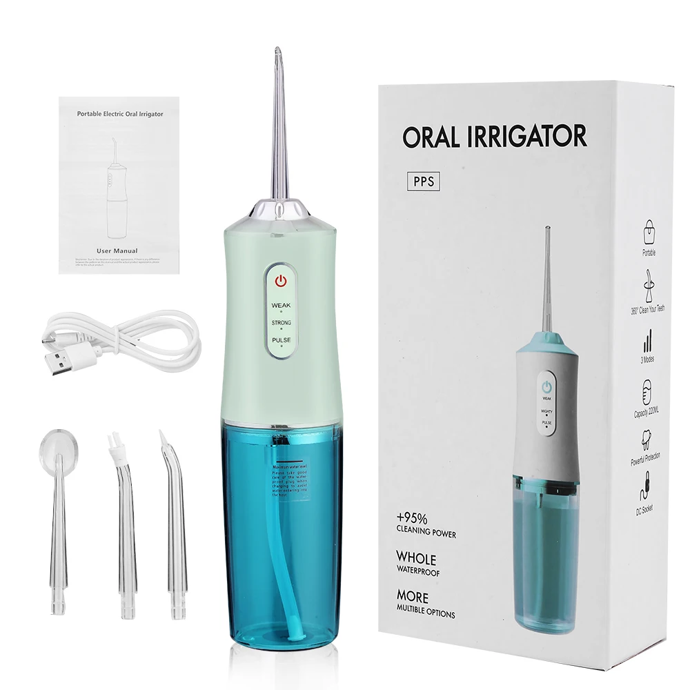 3 Modes Oral Irrigator USB Rechargeable Water Flosser Portable Dental Water Jet 220ML Water Tank Waterproof Teeth Cleaner+4 Jet
3 Modes Oral Irrigator USB Rechargeable Water Flosser Portable Dental Water Jet 220ML Water Tank Waterproof Teeth Cleaner+4 Jet