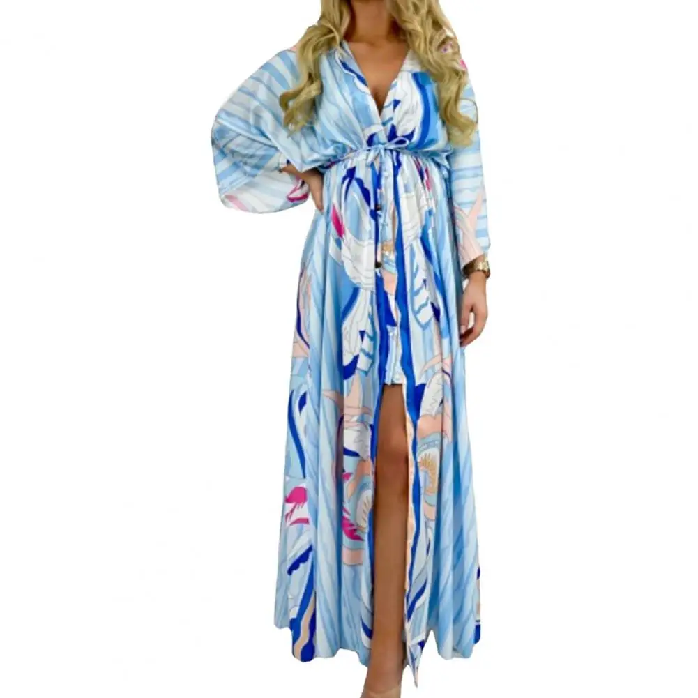 80% Dropshipping!!Summer new beach dress with printed slit hem women's deep V-neck belt buckle beach dress
80% Dropshipping!!Summer new beach dress with printed slit hem women's deep V-neck belt buckle beach dress