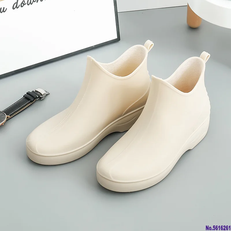 Chelsea Rain Shoes Woman Ankle Rainboots Rubber Boots Non-slip Water Shoes Female Galoshes Overboot for Adult Beige Pink Black
Chelsea Rain Shoes Woman Ankle Rainboots Rubber Boots Non-slip Water Shoes Female Galoshes Overboot for Adult Beige Pink Black