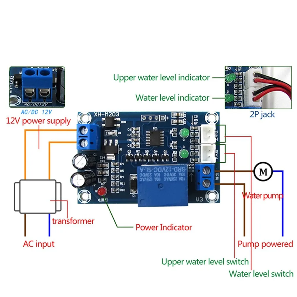 Full Automatic XH-M203 Full Automatic Water Level Controller Pump Switch Module AC/DC 12V Relay G08 Drop Ship High Quality
Full Automatic XH-M203 Full Automatic Water Level Controller Pump Switch Module AC/DC 12V Relay G08 Drop Ship High Quality