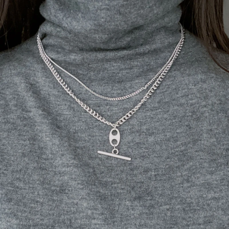 2021 New Trend Pig Nose Geometry Double Layer Cold Wind Fashion Alloy Ladies Clavicle Sweater Chain Necklace
2021 New Trend Pig Nose Geometry Double Layer Cold Wind Fashion Alloy Ladies Clavicle Sweater Chain Necklace