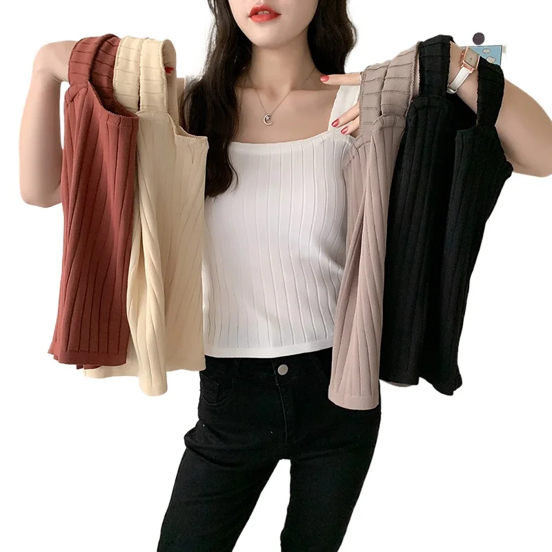 Camisole Women's Summer Ice Silk Bottoming Shirt Hong Kong Style Knitted Vest Free Shipping
Camisole Women's Summer Ice Silk Bottoming Shirt Hong Kong Style Knitted Vest Free Shipping