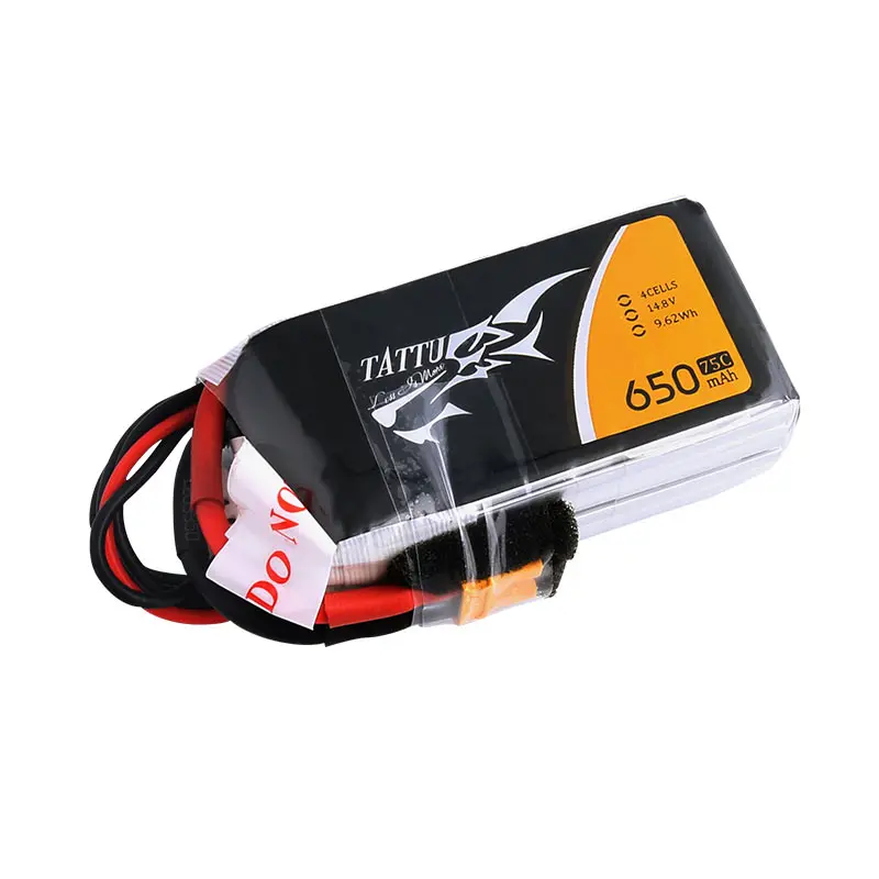 Grignard TATTU 650mah 3S 4S 75C violent model airplane lithium battery 11.1V 14.8V format battery Suitable for cinelog
Grignard TATTU 650mah 3S 4S 75C violent model airplane lithium battery 11.1V 14.8V format battery Suitable for cinelog