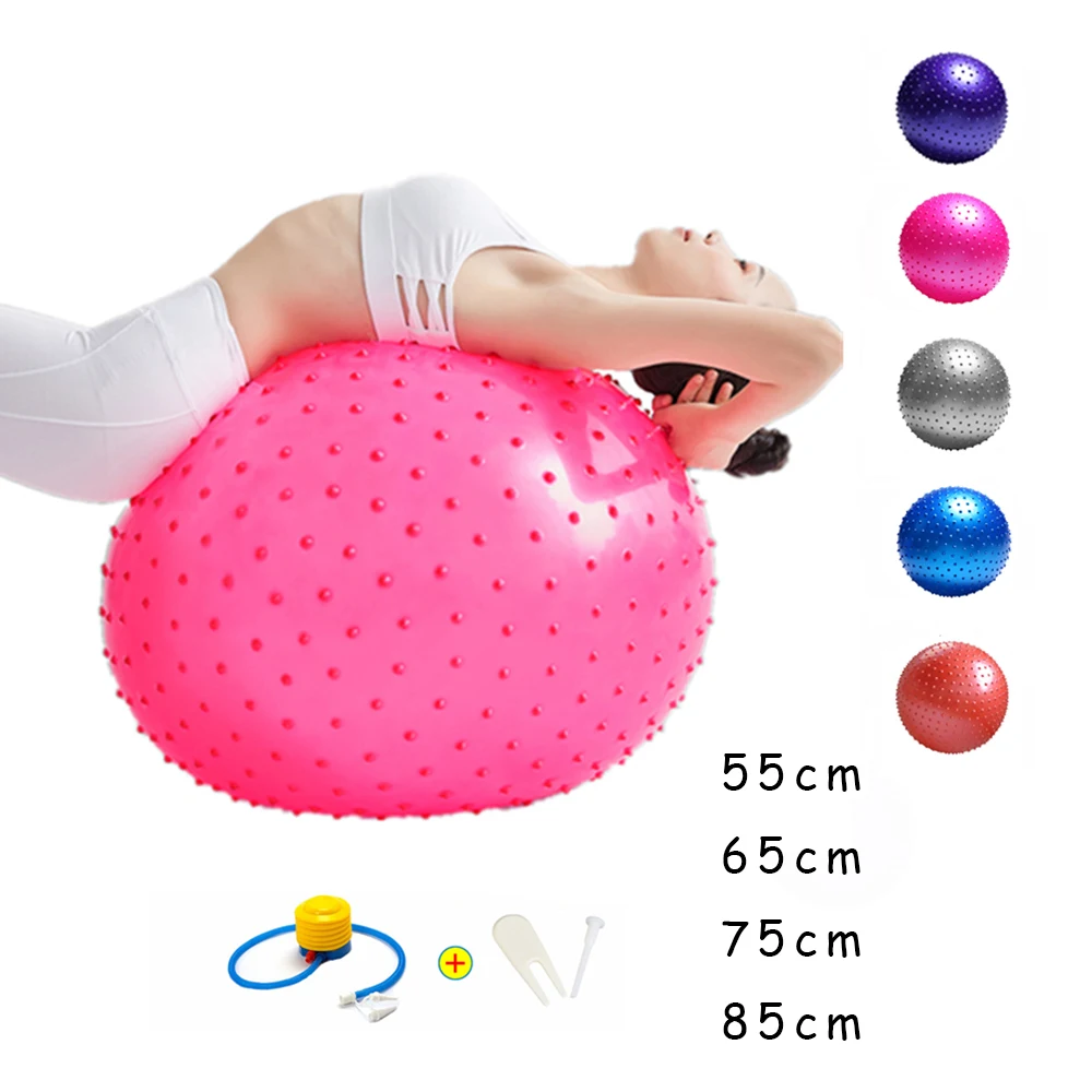 55 см/65 см/75 см/85 см точечный Массажный мяч для йоги с насосом Ежик фитнес-мячи Fitball
