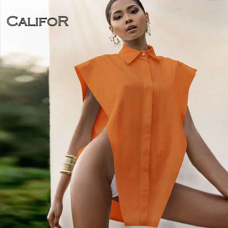 CALIFOR New Design Sexy Top Women Summer Cotton Blend Tank Camis Asymmetrical Streetwear White T-shirt Solid Women Clothing
CALIFOR New Design Sexy Top Women Summer Cotton Blend Tank Camis Asymmetrical Streetwear White T-shirt Solid Women Clothing