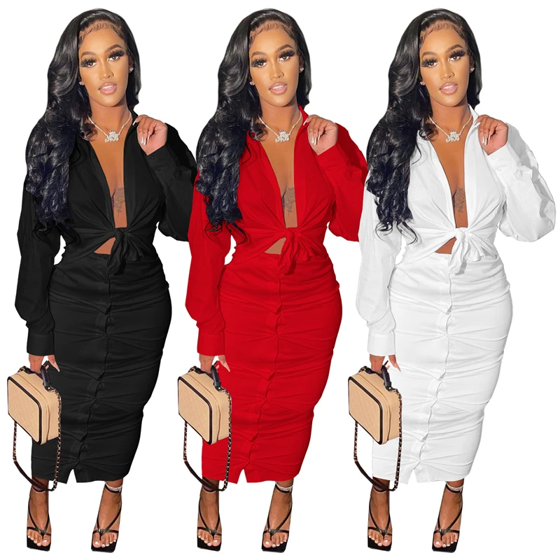 White 2 Piece Set Women Crop Top and Skirt Winter Long Sleeve Bodycon Shirt Sexy Birthday Club Outfits Matching Sets Steetwear
White 2 Piece Set Women Crop Top and Skirt Winter Long Sleeve Bodycon Shirt Sexy Birthday Club Outfits Matching Sets Steetwear