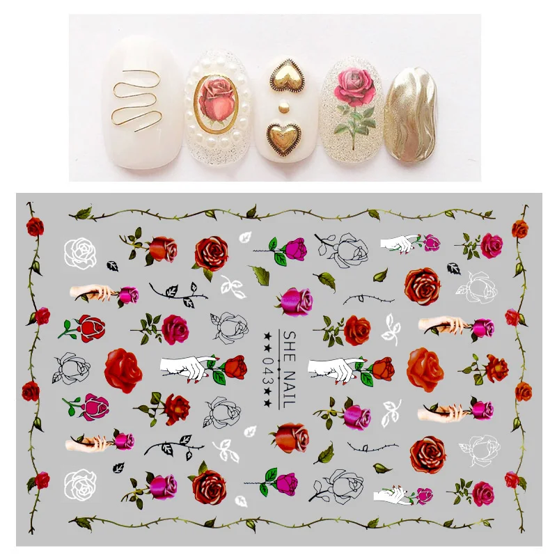 1 лист красных самоклеящихся наклеек для ногтей, Переводные картинки в виде роз, фольгированные Обертывания для ногтей, украшения для творч...
1 лист красных самоклеящихся наклеек для ногтей, Переводные картинки в виде роз, фольгированные Обертывания для ногтей, украшения для творч...