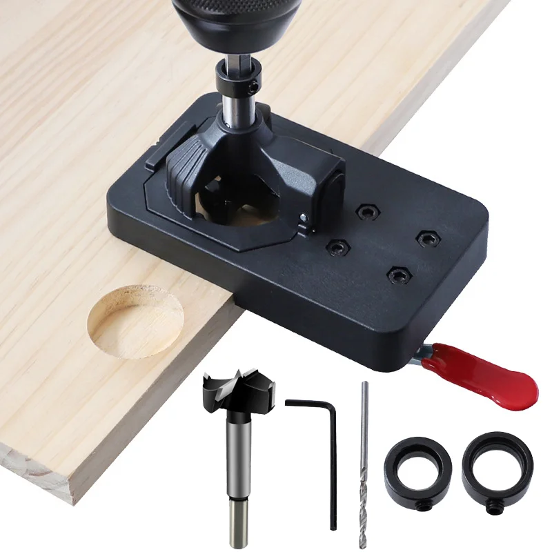 Woodworking Hole Drilling Guide Locator 35mm Hinge Boring Jig Door Hole Opener Wood Cutter Carpenter Cabinet Accessories Tool
Woodworking Hole Drilling Guide Locator 35mm Hinge Boring Jig Door Hole Opener Wood Cutter Carpenter Cabinet Accessories Tool