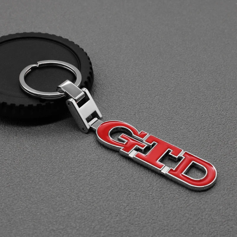 3D металлические эмблемы GTD автомобильный брелок кольца для ключей Volkswagen VW Golf 4 5 6 7