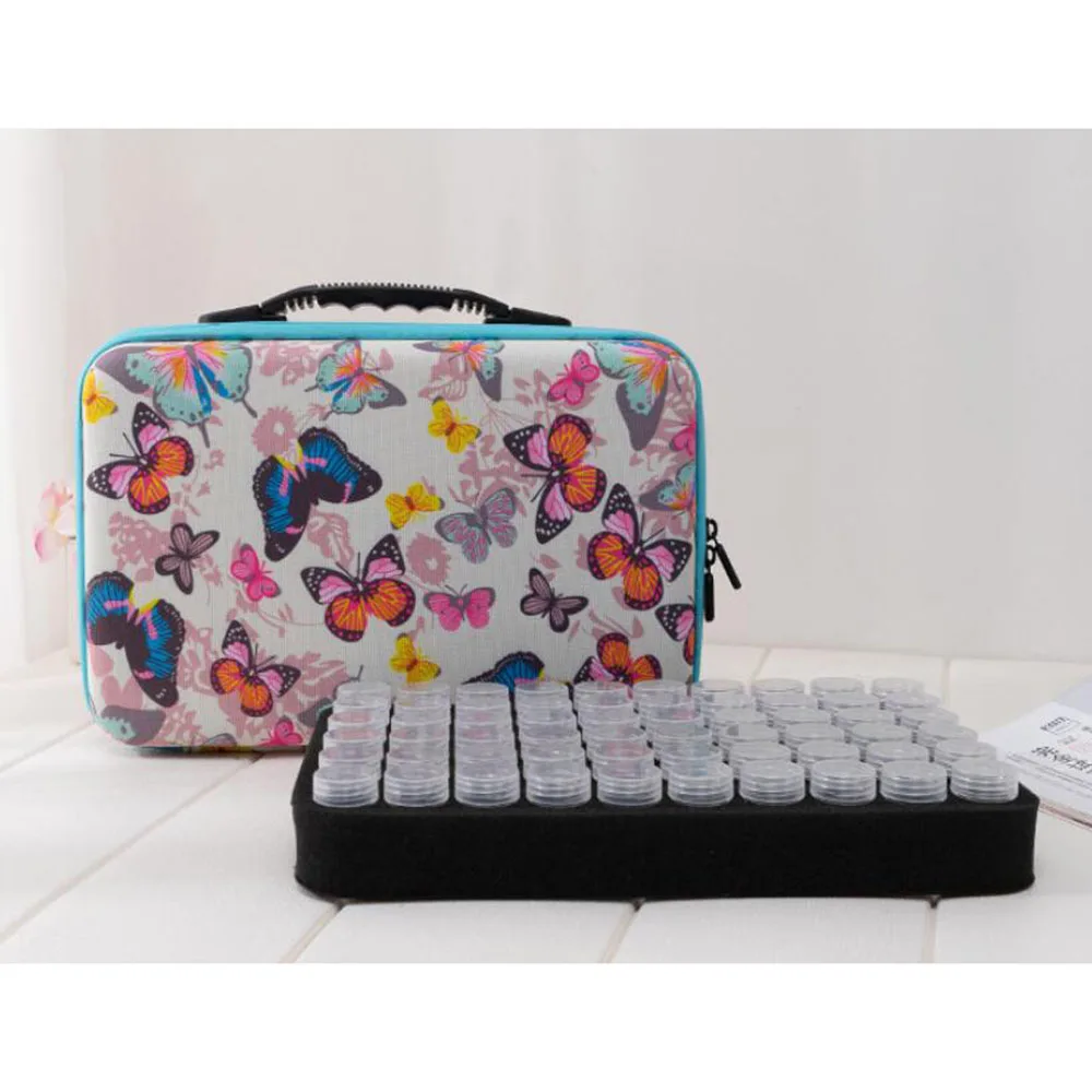 60 Bottles Butterfly Pattern Diamond Painting Cross Stitch Accessories Tool Box Container Storage Bag Case Embroidery Mosaic
60 Bottles Butterfly Pattern Diamond Painting Cross Stitch Accessories Tool Box Container Storage Bag Case Embroidery Mosaic