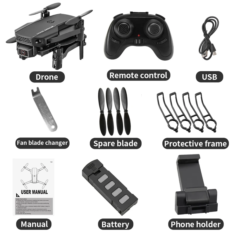 KF611 Drone 4k HD Camera 1080P WiFi FPV Drone Dual Camera Quadcopter Altitude Hold Mini Drone Helicopter for children Toy
KF611 Drone 4k HD Camera 1080P WiFi FPV Drone Dual Camera Quadcopter Altitude Hold Mini Drone Helicopter for children Toy