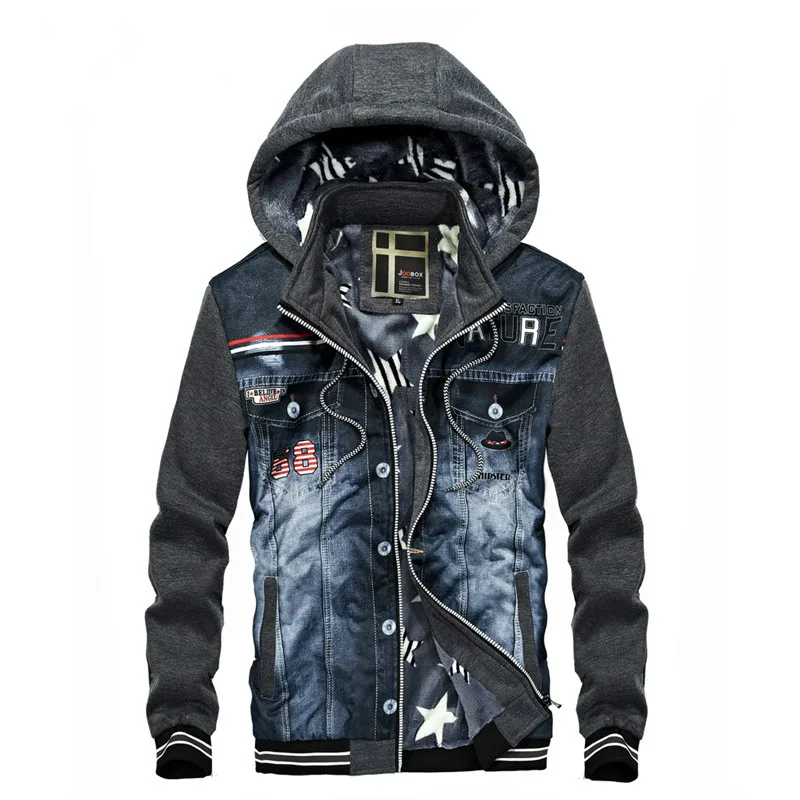 Men Warm Winter Denim Jeans Men Denim Hoody Coat Outwear Hooded Fleece Liner Thicken 2Colors New Slim Fit 2020
Men Warm Winter Denim Jeans Men Denim Hoody Coat Outwear Hooded Fleece Liner Thicken 2Colors New Slim Fit 2020