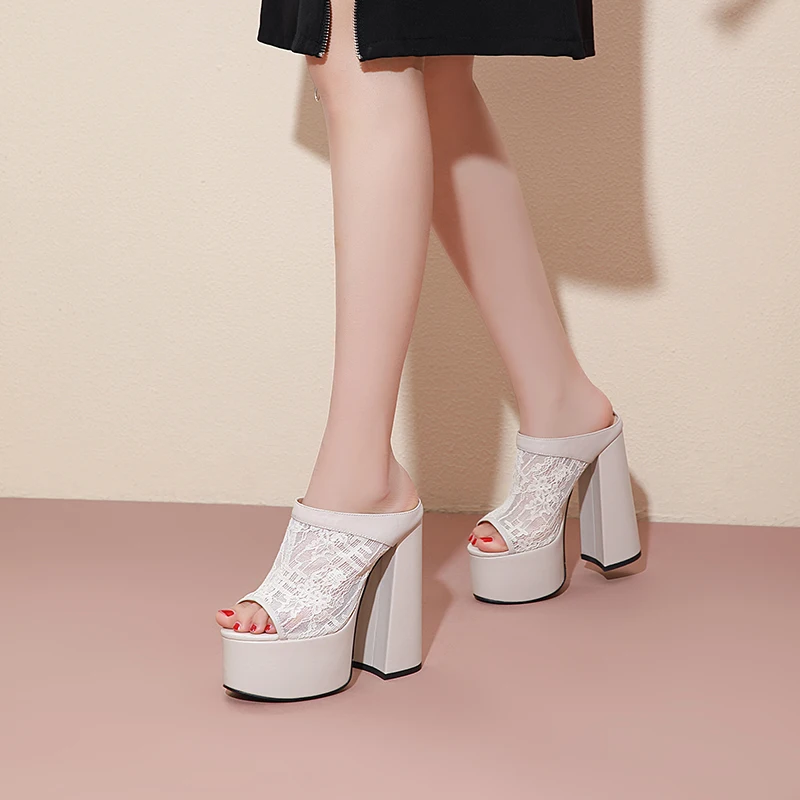 MStacchi Hot Sale Sandals Women Leather Mesh Peep Toe Summer High Heels Thick Bottom Big Size Sandals Sexy Prom Party Shoes Lady
MStacchi Hot Sale Sandals Women Leather Mesh Peep Toe Summer High Heels Thick Bottom Big Size Sandals Sexy Prom Party Shoes Lady