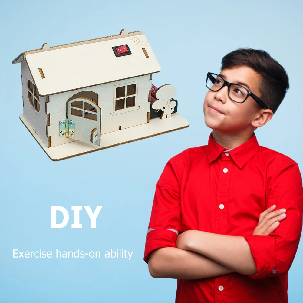 Child DIY Handmade Wooden Cabin Assembly Building Model Toy Set with Light
Child DIY Handmade Wooden Cabin Assembly Building Model Toy Set with Light