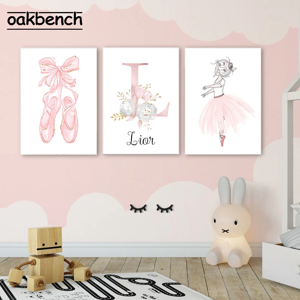 Pink Dancing Shoes Art Prints Custom Name Canvas Painting Nordic Poster Ballet Gir Posters Nursery Wall Picture Baby Room Decor
Pink Dancing Shoes Art Prints Custom Name Canvas Painting Nordic Poster Ballet Gir Posters Nursery Wall Picture Baby Room Decor