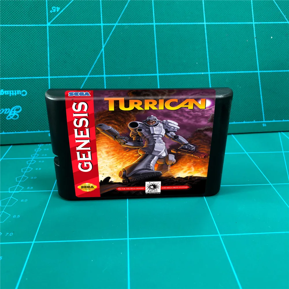 16 битный игровой картридж Turrican MD для консоли MegaDrive Genesis|Запасные части| |