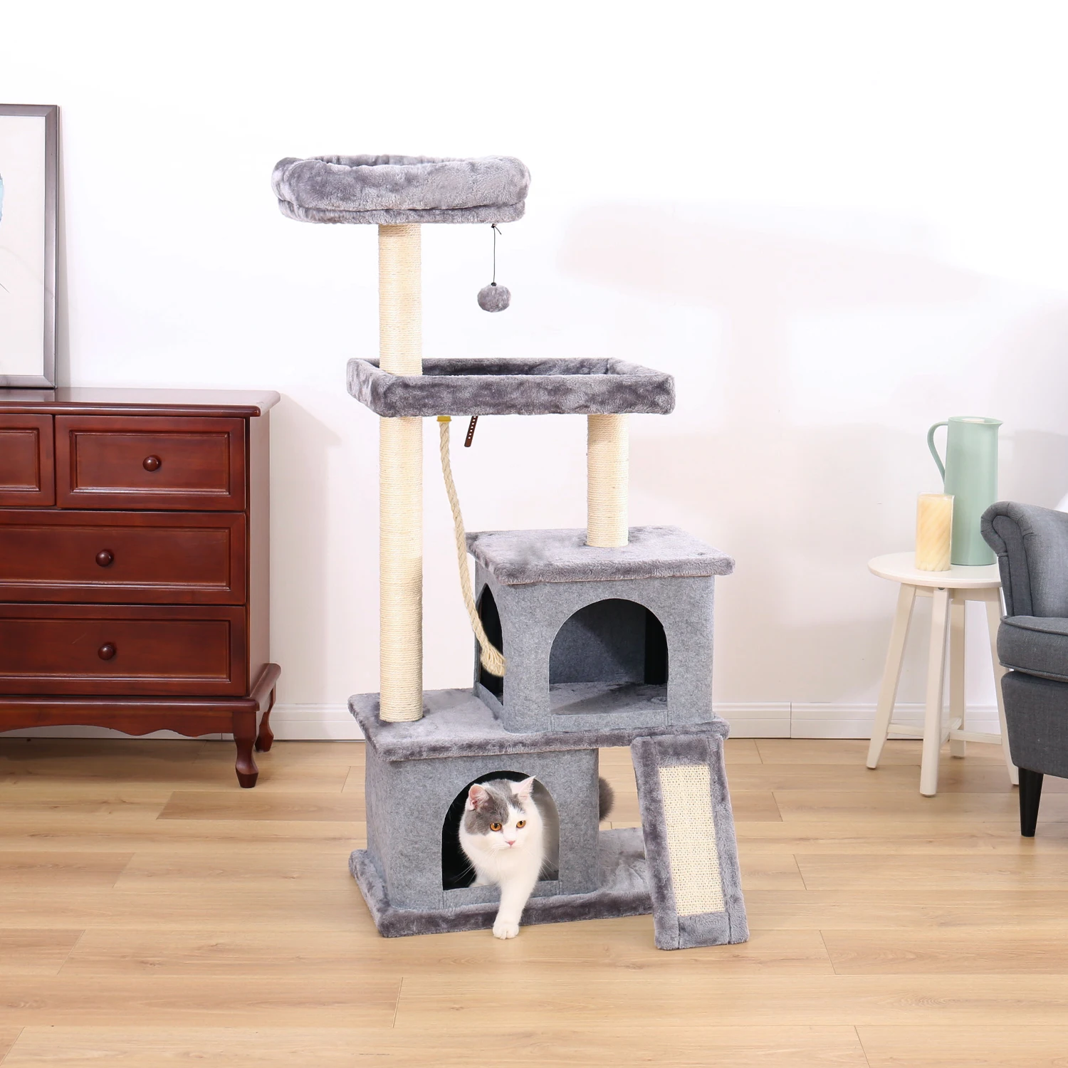 Fast Delivery Pet Cat Tree Tower Condo Furniture with Scratching Posts Multi Level Cat Jumping Climbing Tree Toys Pet Cat Houses
Fast Delivery Pet Cat Tree Tower Condo Furniture with Scratching Posts Multi Level Cat Jumping Climbing Tree Toys Pet Cat Houses