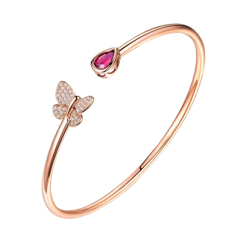 Popular Red Chalcedony Micro Inlays Butterfly Rose Gold Color Bangle For Women Gifts
Popular Red Chalcedony Micro Inlays Butterfly Rose Gold Color Bangle For Women Gifts