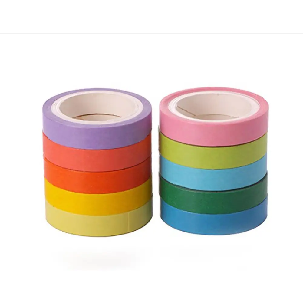 10 Pcs/box Rainbow Solid Color Bright Vivid Washi Sticky Paper Tape Adhesive Printing DIY Scrapbooking Deco Washi Tape
10 Pcs/box Rainbow Solid Color Bright Vivid Washi Sticky Paper Tape Adhesive Printing DIY Scrapbooking Deco Washi Tape
