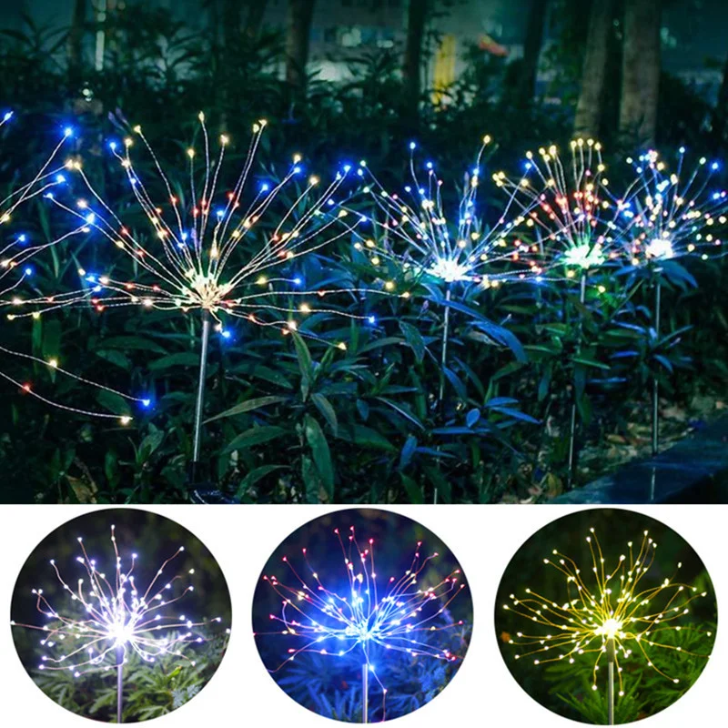 Solar Powered Outdoor Grass Globe Dandelion Fireworks Lamp Flash String 90 /150 LED For Garden Lawn Landscape Holiday Light
Solar Powered Outdoor Grass Globe Dandelion Fireworks Lamp Flash String 90 /150 LED For Garden Lawn Landscape Holiday Light