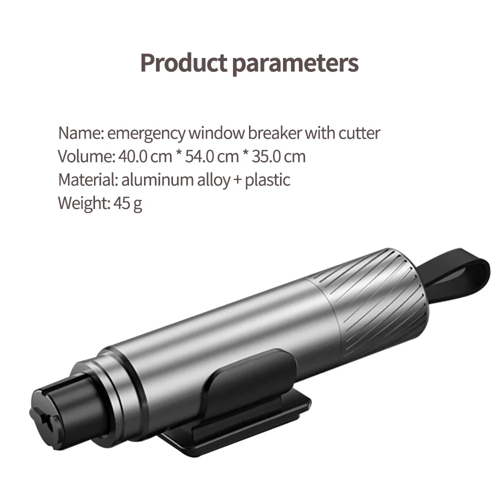 Portable Emergency Aluminum alloy Window Breaker For Vehicle Safety Hammer Window Breaker Vehicle Safety Hammer With Cutter
Portable Emergency Aluminum alloy Window Breaker For Vehicle Safety Hammer Window Breaker Vehicle Safety Hammer With Cutter