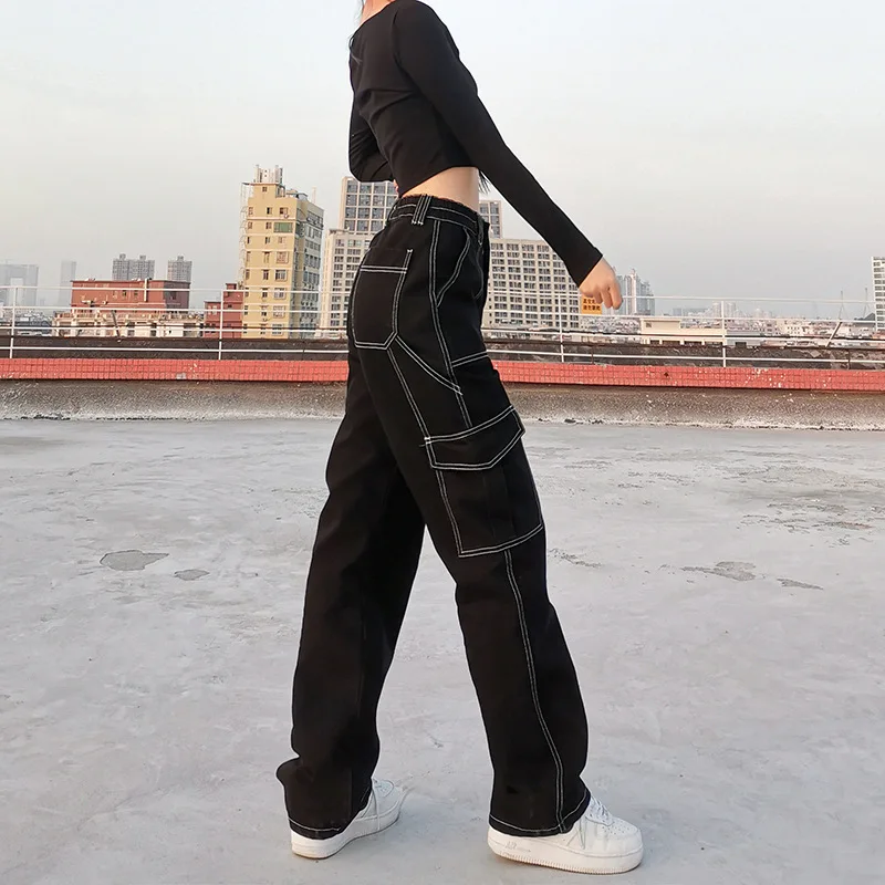 Mandylandy High Waist Jeans for Women Wide Leg Denim Pants Lady Boyfriend Streetwear Fashion Harajuku Pocket Straight Trousers
Mandylandy High Waist Jeans for Women Wide Leg Denim Pants Lady Boyfriend Streetwear Fashion Harajuku Pocket Straight Trousers