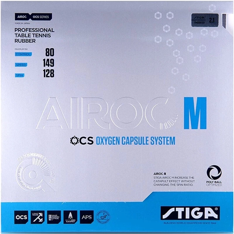 Original STIGA AIROC-M AIROC-S Table Tennis Rubber Spin Speed Blue Sponge Pimples In Ping Pong Rubbers
Original STIGA AIROC-M AIROC-S Table Tennis Rubber Spin Speed Blue Sponge Pimples In Ping Pong Rubbers