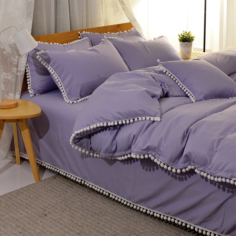 100% Cotton Solid Color Bedding Set Duvet Cover+Sheet+Pillow Case Four-Piece Hot B19 
100% Cotton Solid Color Bedding Set Duvet Cover+Sheet+Pillow Case Four-Piece Hot B19