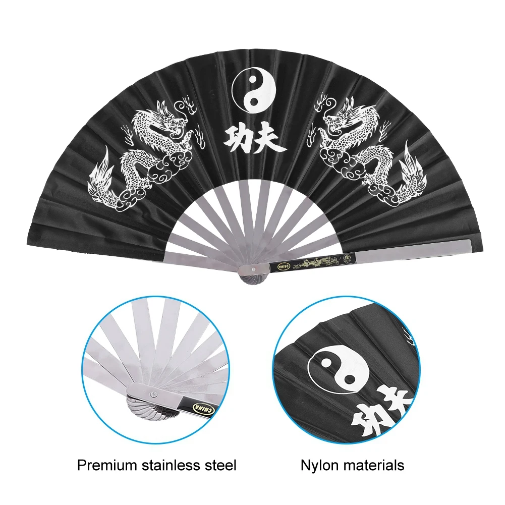 Stainless Steel Taiji fan fitness Kung Fu Fan Is Suitable for Martial Arts, Dance, Performance
Stainless Steel Taiji fan fitness Kung Fu Fan Is Suitable for Martial Arts, Dance, Performance