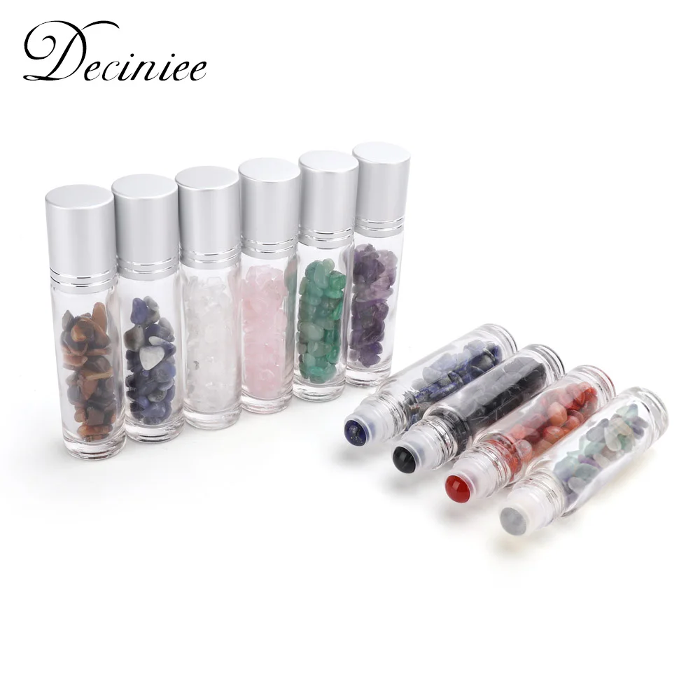 1pc 10ml Natural Gemstone Essential Oil Roller Ball Bottles Transparent Perfumes Oil Liquids Roll On Bottles with Crystal Chips
1pc 10ml Natural Gemstone Essential Oil Roller Ball Bottles Transparent Perfumes Oil Liquids Roll On Bottles with Crystal Chips