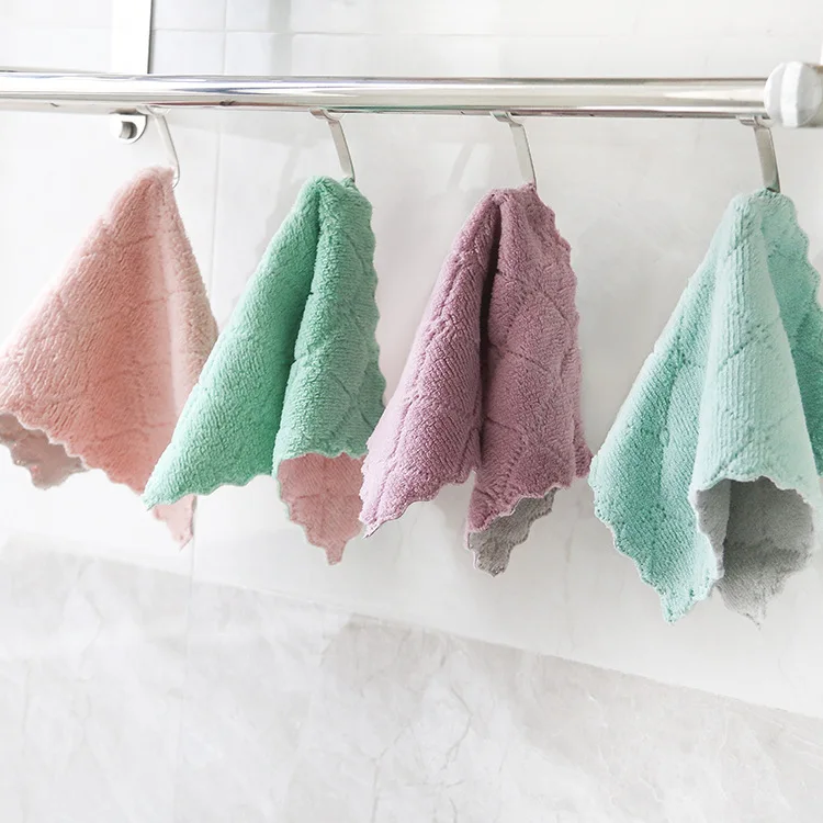 Household Two-Color Rags Multifunctional Kitchen Cleaning Cloth Kitchen Tools Coral Fleece Non-Oily Non-Lint Dishwashing Cloth
Household Two-Color Rags Multifunctional Kitchen Cleaning Cloth Kitchen Tools Coral Fleece Non-Oily Non-Lint Dishwashing Cloth