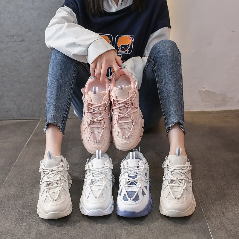 Women's Chunky Sneakers Thick Bottom Platform Vulcanize Shoes Fashion Breathable Casual Running Shoe For Woman Female 2021
Women's Chunky Sneakers Thick Bottom Platform Vulcanize Shoes Fashion Breathable Casual Running Shoe For Woman Female 2021
