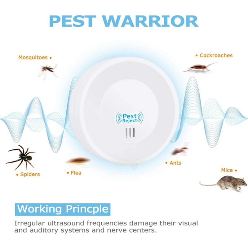 6Pack Ultrasound Insect Repeller Household Rat Repeller Cockroach Repellent Anti Mosquito Mouses Mite Devices EU Plug
6Pack Ultrasound Insect Repeller Household Rat Repeller Cockroach Repellent Anti Mosquito Mouses Mite Devices EU Plug