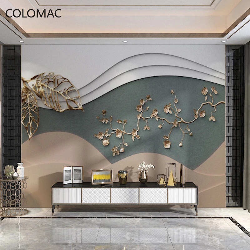 Colomac Custom Modern Living Room Background Wallpaper 3d Golden Plum Geometric Mural Decorative Stickers Dropshipping
Colomac Custom Modern Living Room Background Wallpaper 3d Golden Plum Geometric Mural Decorative Stickers Dropshipping